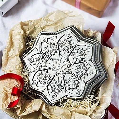 Nordic Ware Backform Schneeflocke Aluminium Grau, 24,6cm x 24,6cm, NW 03048