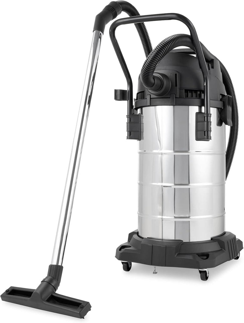 BAUTEC Industriesauger 3.400 W » 80 Liter Edelstahlbehälter » inkl. 10 m Saugschlauch, Düsenset, Hep