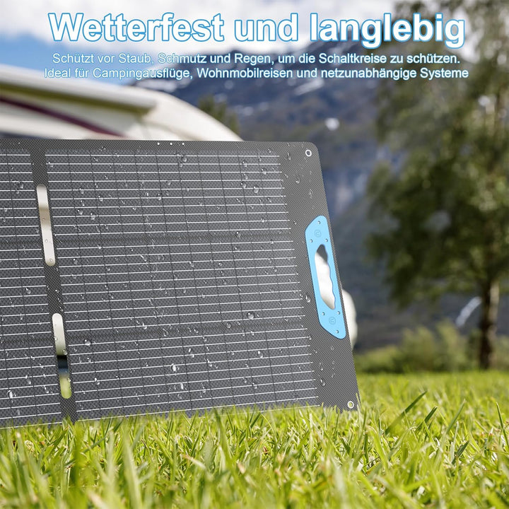 110W Faltbares Solarpanel mit USB-C PD 65W & USB-A QC 3.0, IP67 Wasserdicht, 23,5% Wirkungsgrad ETFE
