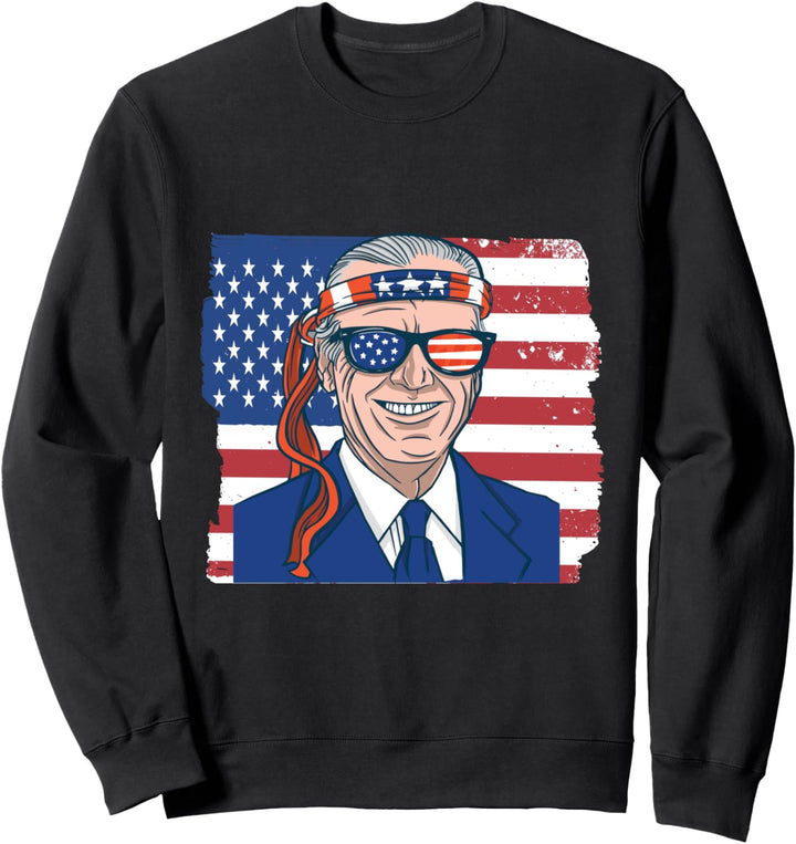 Joe Biden 4th of July patriotic vintage American flag Sweatshirt