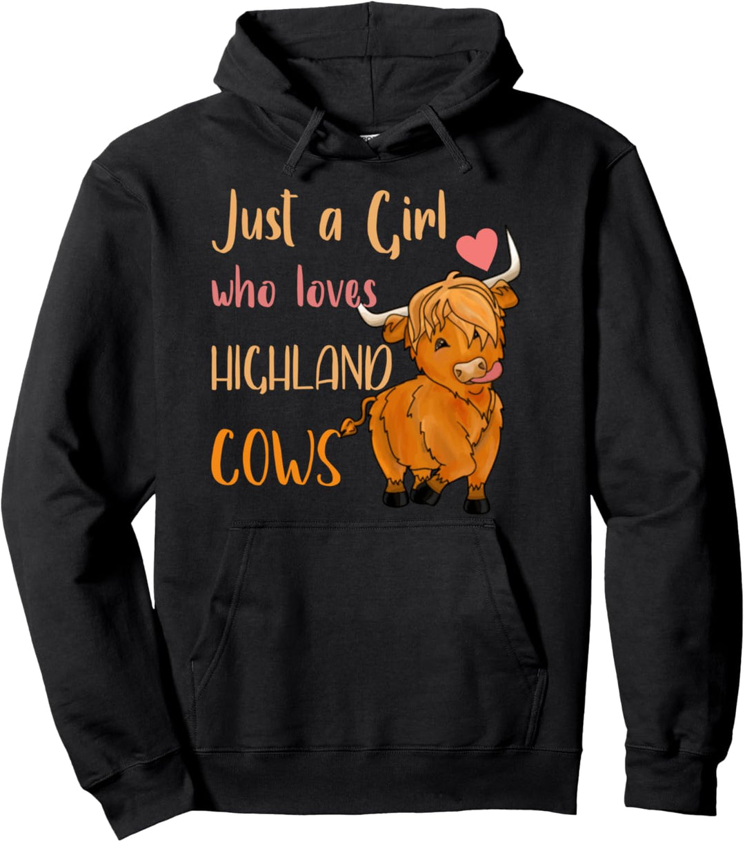 Lustige Hochlandkuh Just A Girl Who Loves Highland Cows Pullover Hoodie