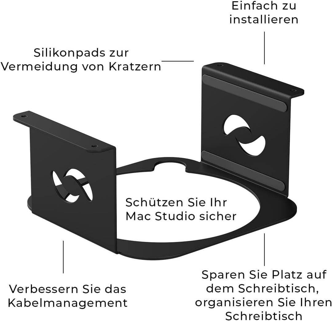 HumanCentric Untertischhalterung kompatibel mit Mac Studio Mount sichern oder verstecken Sie Ihr Mac