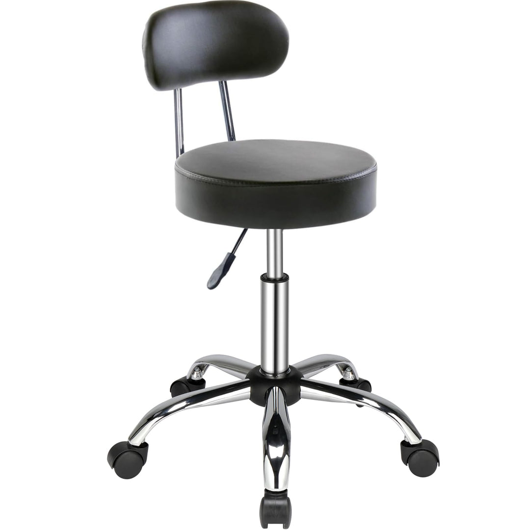 LEADZM Rollhocker Drehhocker Praxishocker Arbeitshocker Bürohocker Hocker 360° Drehbar mit höhenvers