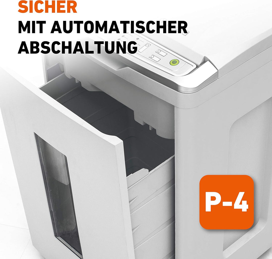 Shredcat 8285 Auto-Feed Aktenvernichter, 4 x 10 mm Partikelschnitt (bis 350 Blatt, Sicherheitsstufe