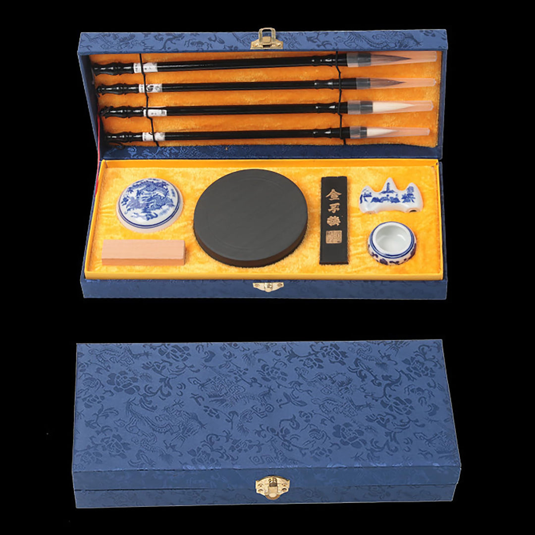 10-teilig Chinesischer Kalligraphie Pinsel Set, Chinesisch, Künstlerbedarf, Malerei Inkstone mit Chi