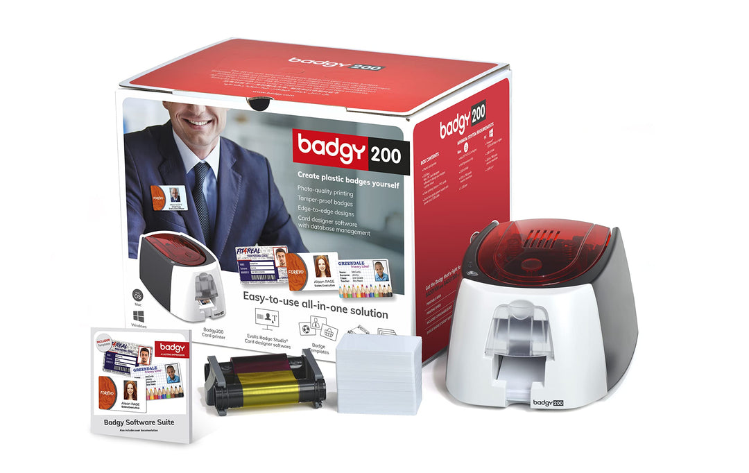 Evolis B22U0000RS BADGY200 - Drucker, 200 Karten