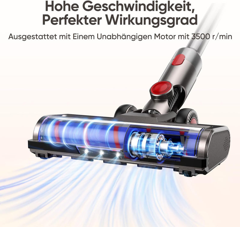 FLYLINKTECH Bürste kompatibel für Dyson V7, V8, V10, V11, V15,Bürste mit 4-LED-Leuchten, Bürste mit