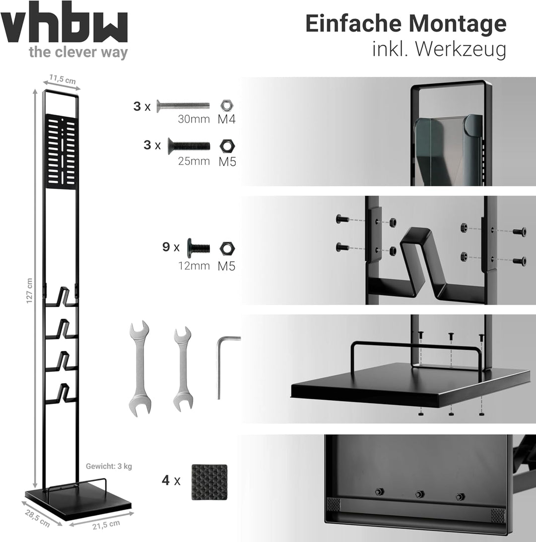 vhbw Staubsaugerhalter Ständer kompatibel mit Dyson V15 Detect Absolute, V15 Detect Complete, V6 Akk