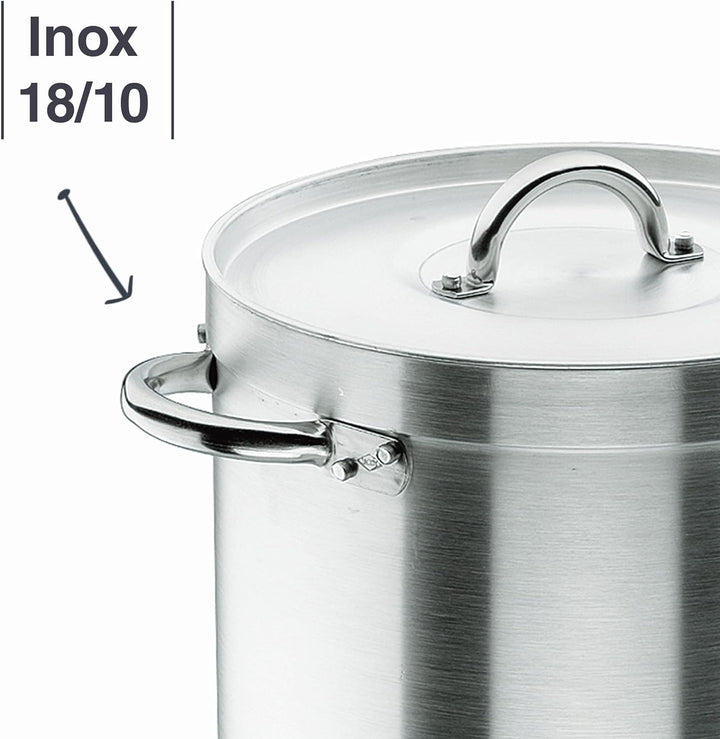 Lacor 20134 Hoher Suppentopf mit Deckel 34 cm, Silber 34 Ø(cm) / 34 h(cm), 34 Ø(cm) / 34 h(cm)