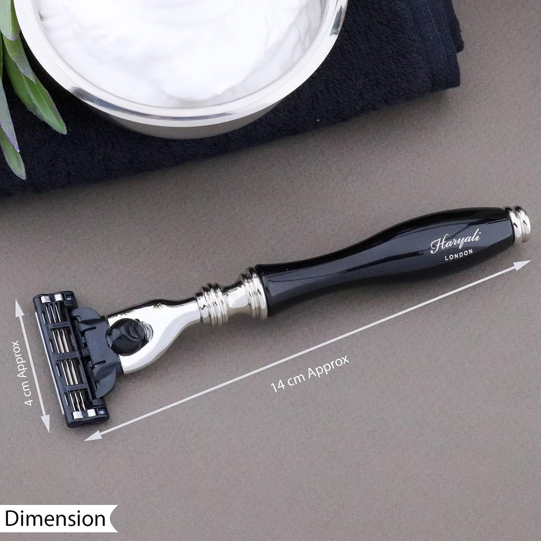 JAG SHAVING GERMANY Das Luxus-Kit-Set für Männer mit Nassrasur enthält Rasiermesser, schwarze Dachsh