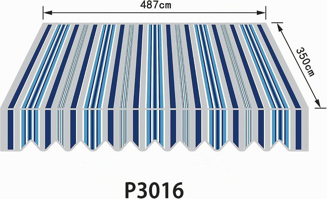 home Trends Markisenstoff 4m Markise mit Volant 5 X 3.5 m Markisenbespannung ersatzstoff 487 x 350 c