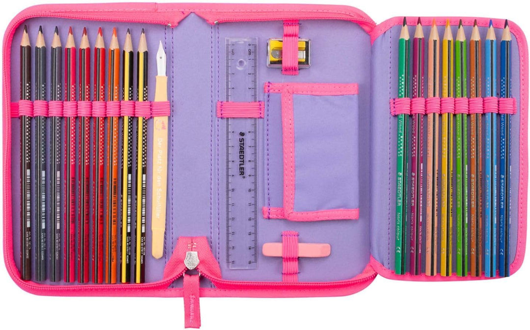 DerDieDas ErgoFlex Tiny Exklusiv Neon Schulranzenset 5-teilig Neon Punkie