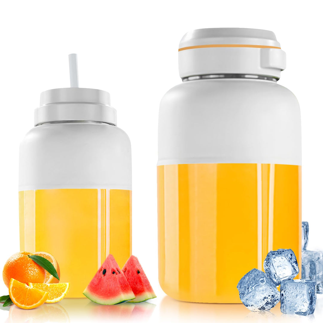 【Upgraded】Fine Life Pro Wiederaufladbarer Elektrischer Entsafter, 1200ML Tragbarer Mixer für Gemüse&