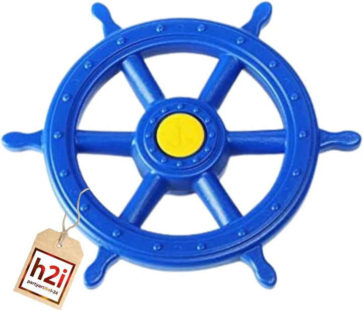 h2i Steuerrad Spielturm & Spielhaus | Piraten Steuerrad aus wetterfestem Kunststoff | bewegliches Sp