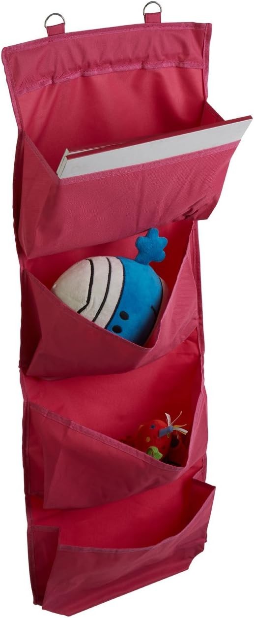 Premier Housewares 4 Tvaschen Über Tür Hot Pink 4 Tier Hanging Organizer, Polyester, Rosa, 10x34x90,