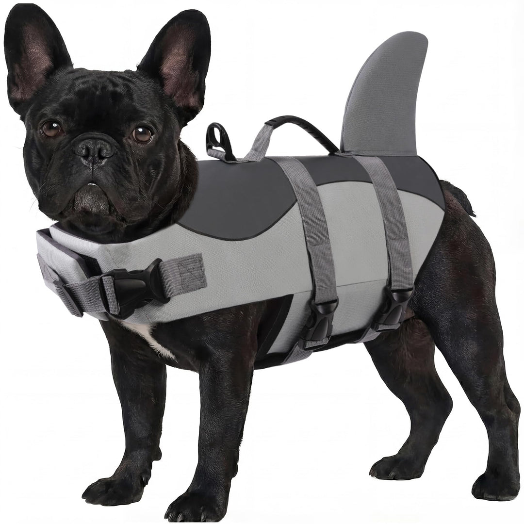 ASENKU Schwimmweste Hund, Hunde Rettungsweste zum Schwimmen, Bootfahren, Hunde Hai Schwimmwesten, Hu