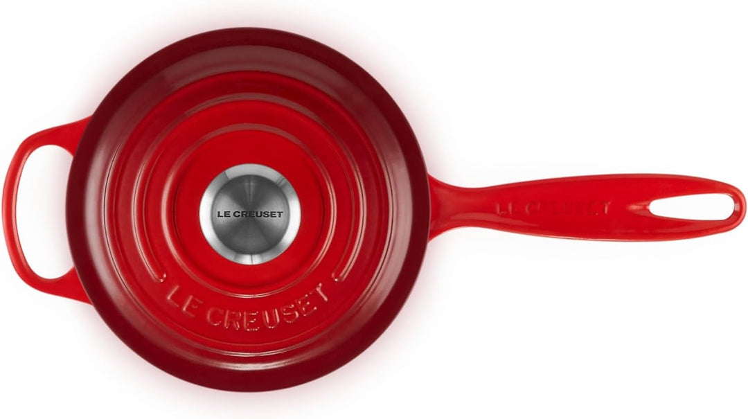 Le Creuset Signature Stielkasserolle aus Gusseisen, Rund, Ø 16 cm, 1,2 l, Für alle Herdarten inkl. I