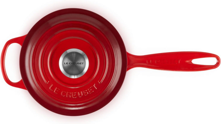 Le Creuset Signature Stielkasserolle aus Gusseisen, Rund, Ø 16 cm, 1,2 l, Für alle Herdarten inkl. I