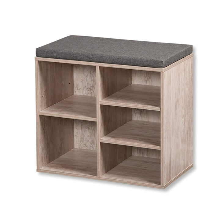 Kesper| Schuhschrank mit Sitzkissen, Material: Spanplatte, Masse: B: 51,5 x H: 48 x T: 29,5 cm, Farb