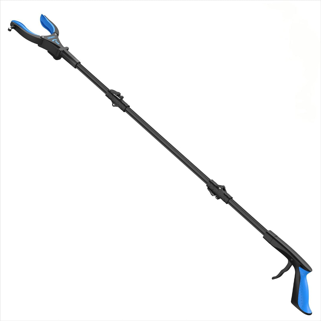 Kekoy 81cm Greifer mit Licht, Faltbare Greifzange für Senioren, Aluminium Müllgreifer Zange, mit Dre