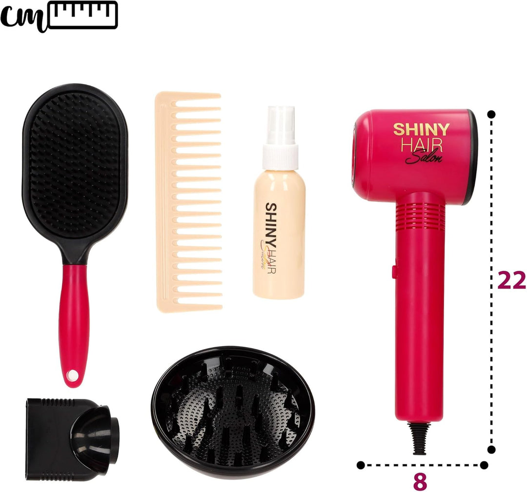 Colorbaby Beauty Friseurspielzeug für Mädchen, Deluxe, Fönbürste, Glätteisen mit Licht und Klang, re