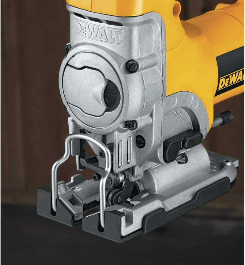 Dewalt DW331K-QS DW331K-QS-Sierra de Calar 701W empuñadura cerrada, 701 W, 230 V, Gelb, Others Stich