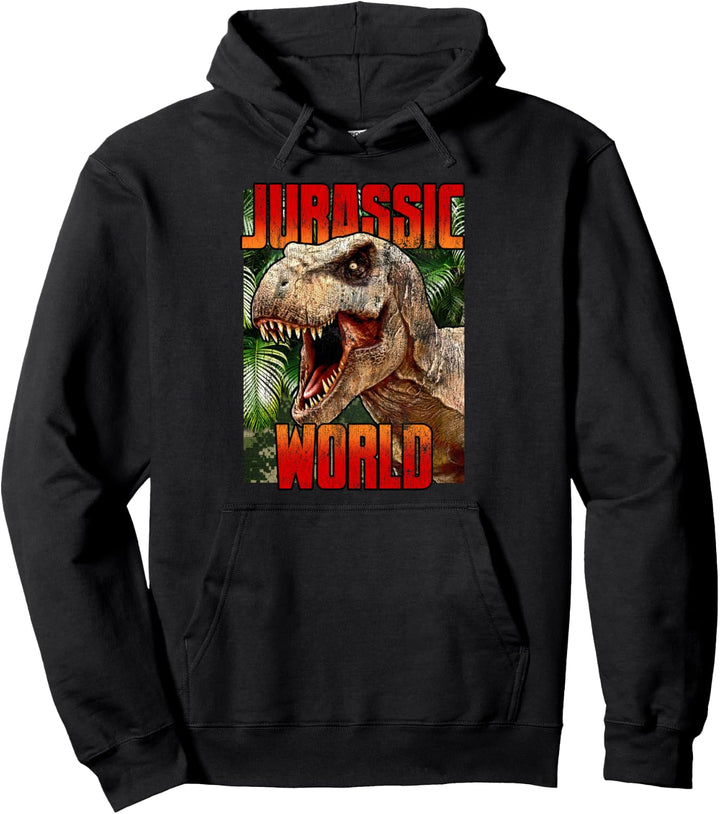 Jurassic World T-Rex Distressed Logo Pullover Hoodie
