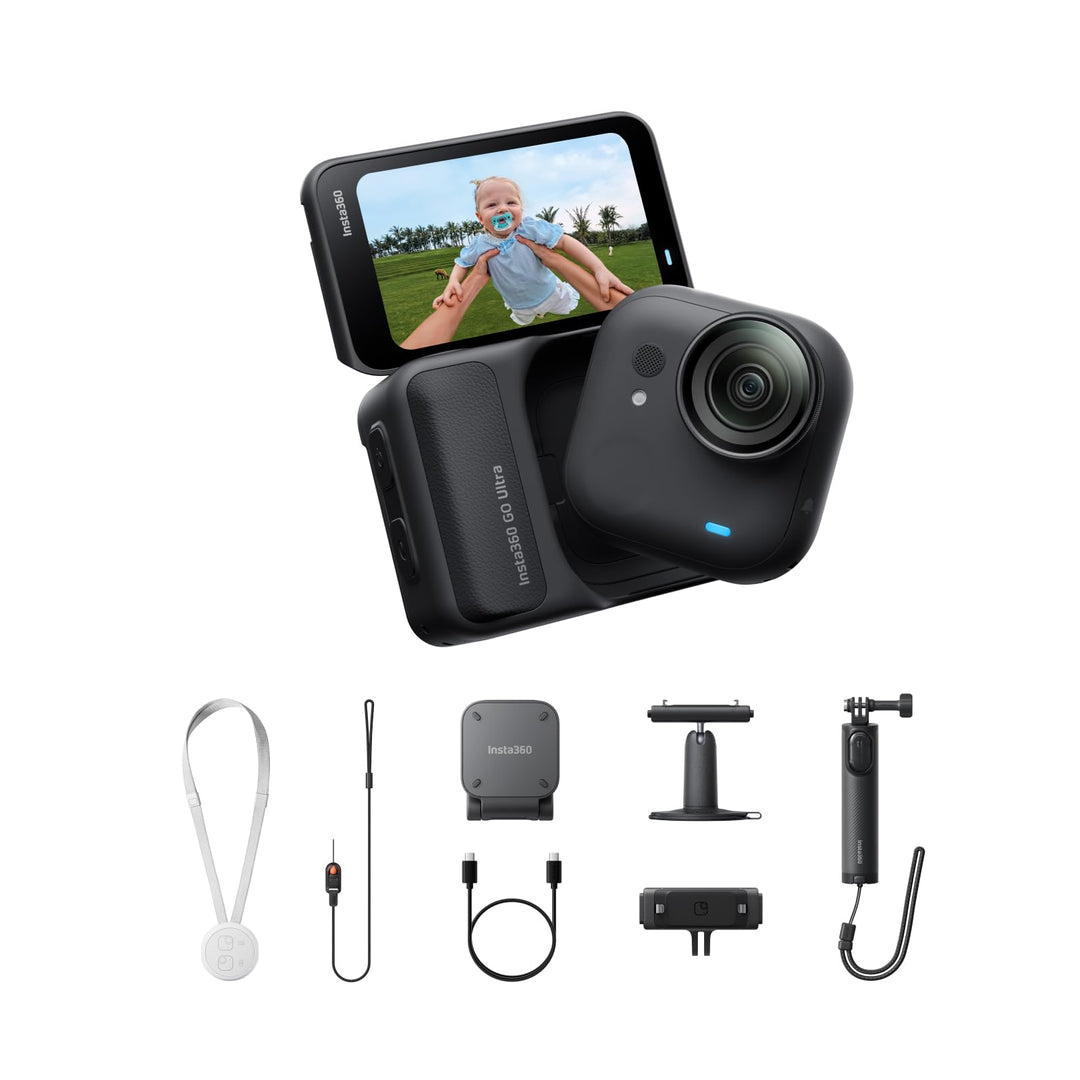 Insta360 GO Ultra Creator-Bundle Nachtschwarz - freihändige 4K Mini-Cam, leicht & mobil, top bei wen