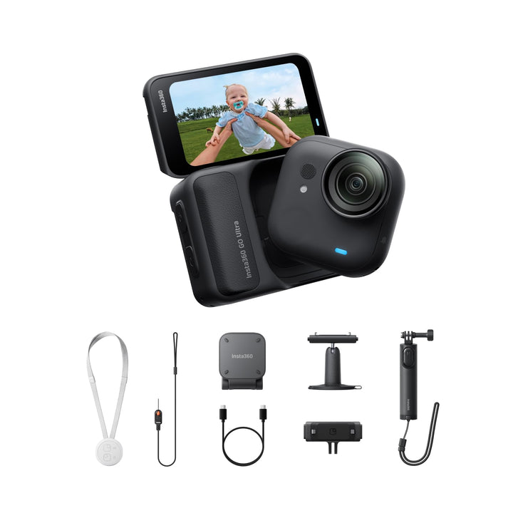 Insta360 GO Ultra Creator-Bundle Nachtschwarz - freihändige 4K Mini-Cam, leicht & mobil, top bei wen