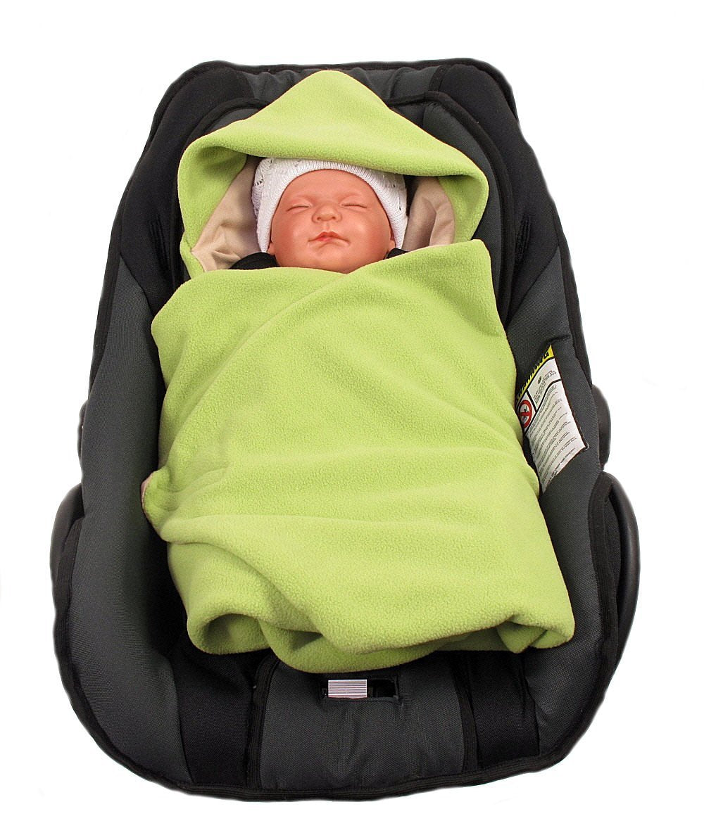 HOBEA-Germany – Einschlagdecke Fusssack für die Babyschale Sommer, Farben Sommerdecken:grün beige Gr