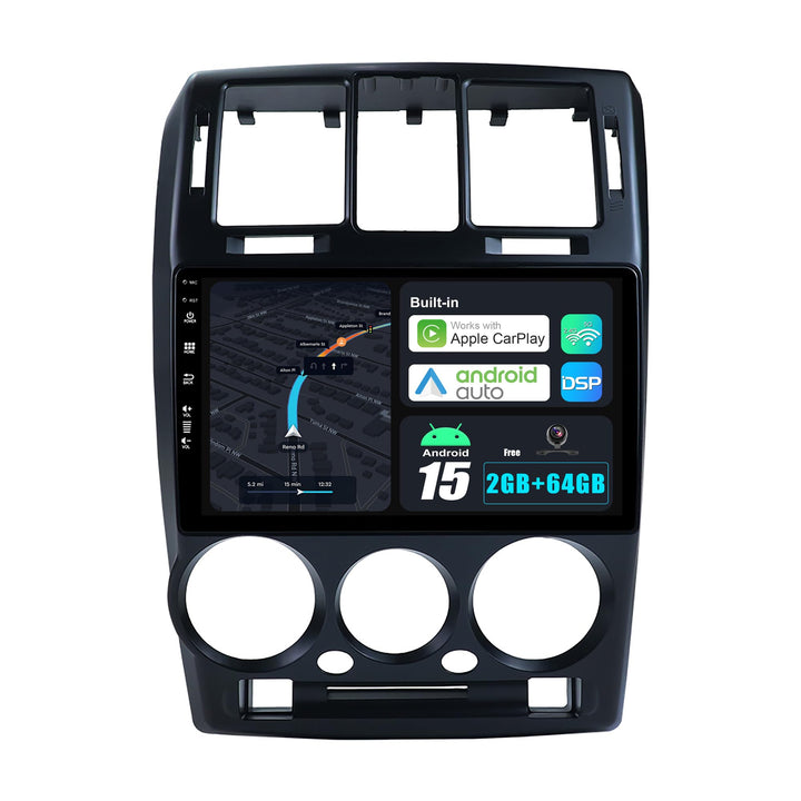 Android 15 IPS Autoradio Passt für Hyundai Getz (2002-2011) - Eingebautes CarPlay Android Auto - KOS