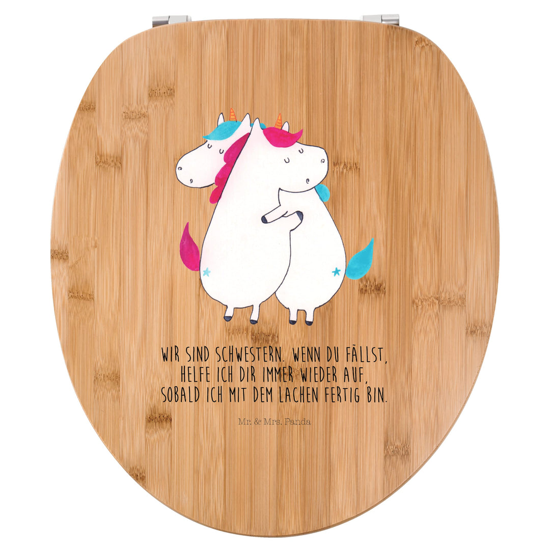 Mr. &amp; Mrs. Panda Motiv WC Sitz Einhörner Umarmen - Geschenk, Pegasus, Toilette, Unicorn, Klodeckel,