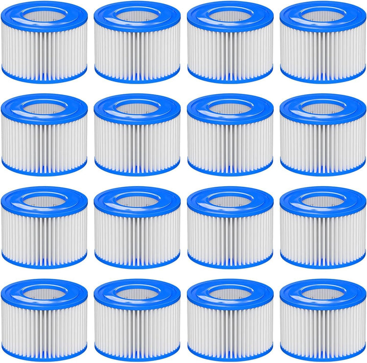 Filter VI für Pool, 16 Stück Filterkartuschen VI für Bestway Miami, Monaco Lay-Z-Spa, Vegas, Palm Sp
