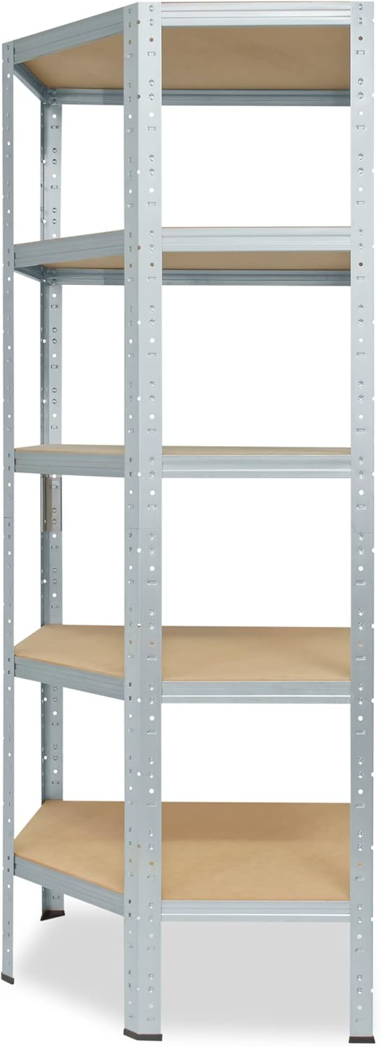 shelfplaza® 180x70x40cm Home Eckregal Schwerlast verzinkt/Metallregal Stehend 5 Böden je 175kg Tragk