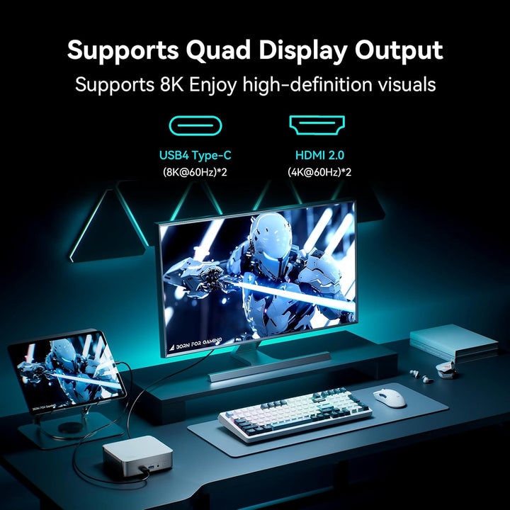 Thunderobot Mini Pc MIX2 R7 8745HS CPU, 32 GB 5600MHz DDR5 RAM 1 TB SSD Mini Desktop Gaming Coumpute