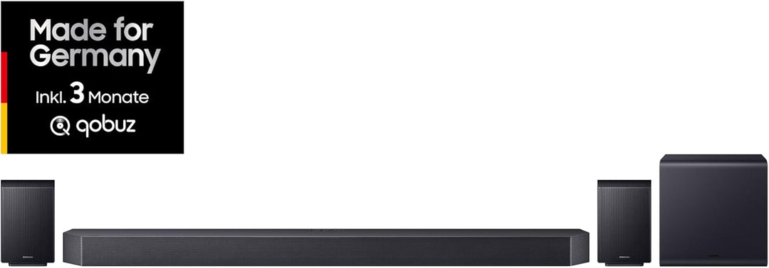 SAMSUNG HW-Q995GF Q-Series 11.1.4-Kanal-Soundbar für Fernseher, Kabelloser 8"-Dual-Subwoofer, 4.0.2-
