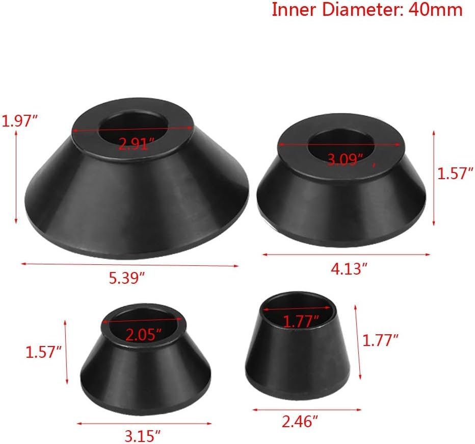 Radausgleichskegelsatz, 4 Stück Auswuchten Der Räder, Auswucht 40mm Wellen Standard Radadapterkegel,