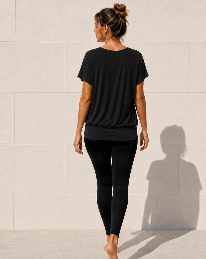 Van Der Rich ® - Tshirt Kurzam Rundhalsausschnitt Sommer- Damen L Schwarz, L Schwarz