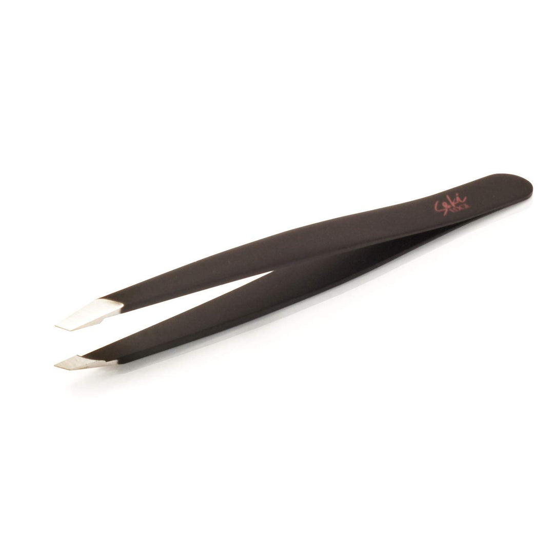 Seki Edge Stainless Steel Slant Tweezer, Black by Seki Edge