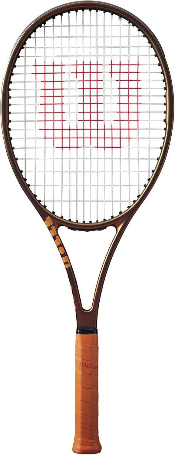 Wilson Unisex – Erwachsene Pro Staff Tennisschläger Grip Size 4 - 4 1/2" Bronze/Orange, Grip Size 4