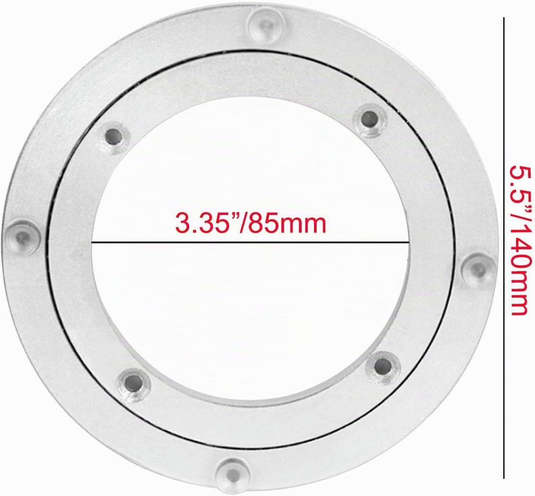 Robuster Drehteller aus Aluminiumlegierung, drehbares Kugellager, runder Esstisch, Glatte Drehplatte