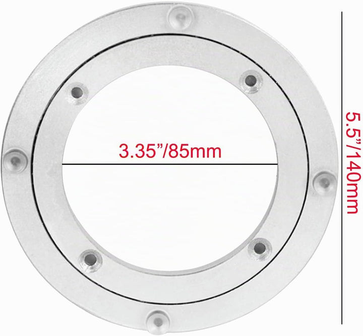 Robuster Drehteller aus Aluminiumlegierung, drehbares Kugellager, runder Esstisch, Glatte Drehplatte