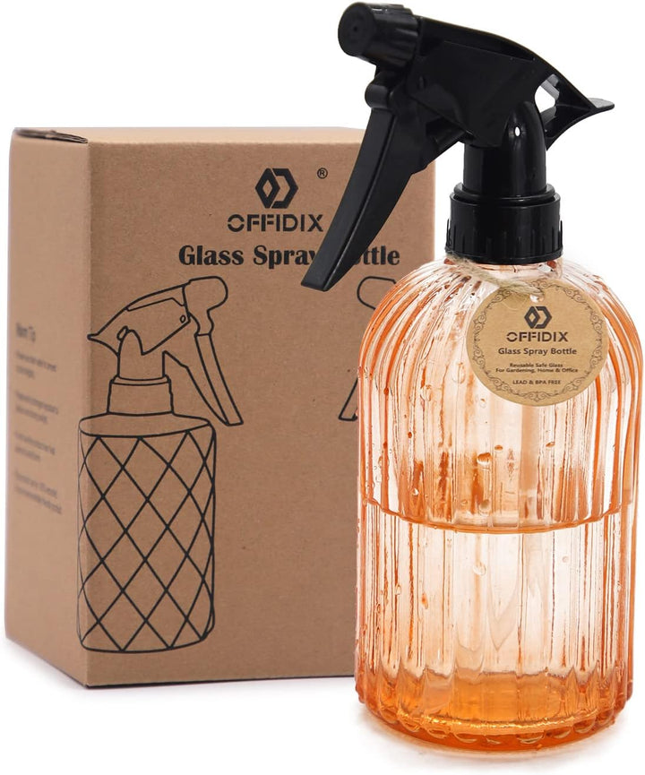 OFFIDIX Glassprühflasche, Handdruckanlage Mister 0.4L Wassersprüher Giesskanne mit Verstellbarer Düs