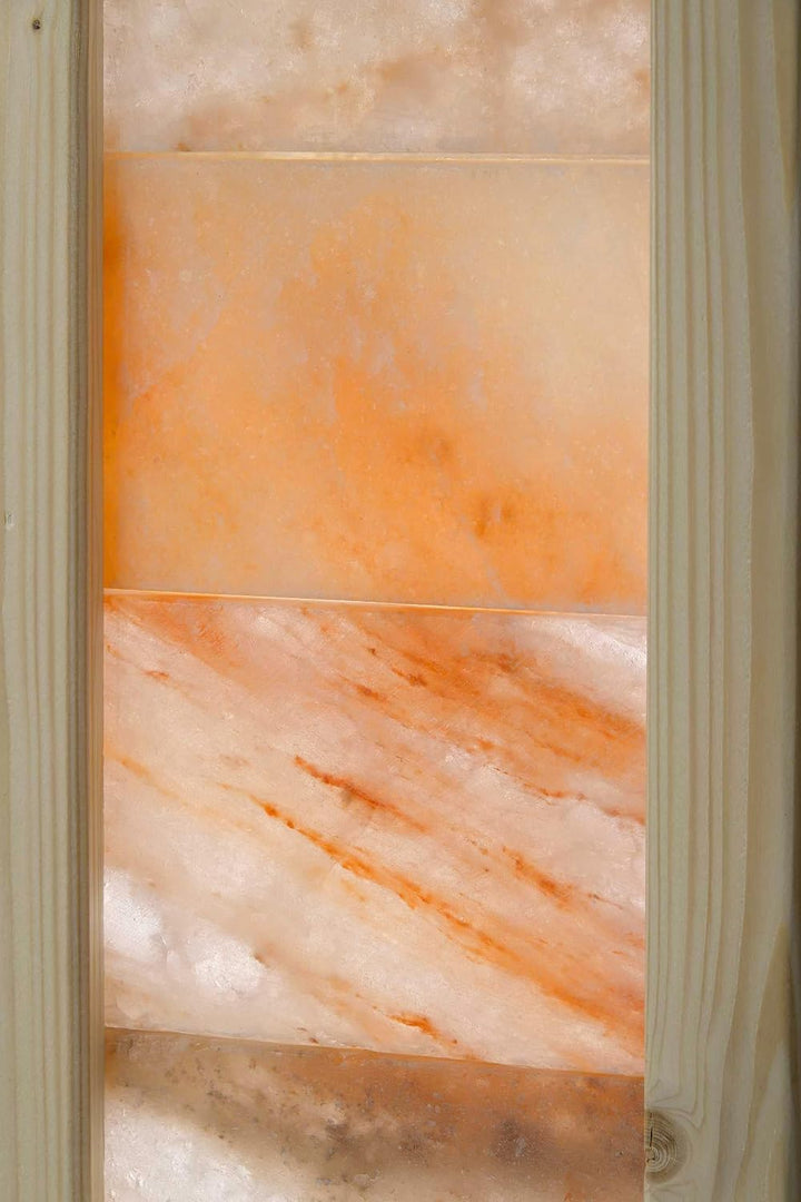 Salzwand mit Holz-Rahmen, L 64 cm x B 22,5 cm x T 5,5 cm, Hergestellt in Österreich