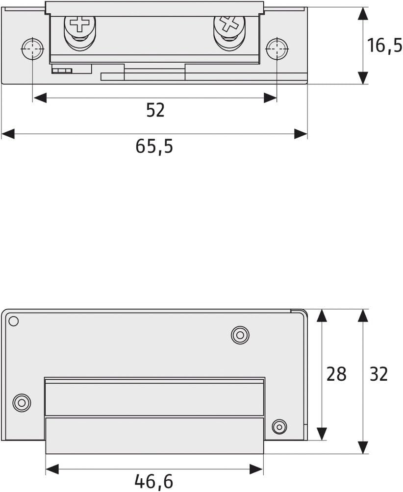 ABUS Elektrischer Türöffner ET75 - für linke und rechte Türen - 9-16 V Nennspannung - mit Hebel zur