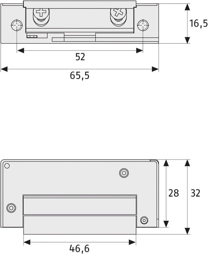 ABUS Elektrischer Türöffner ET75 - für linke und rechte Türen - 9-16 V Nennspannung - mit Hebel zur