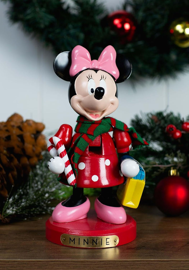 Disney DN6212L Nussknacker Minnie Maus mit Zuckerstange, Harz, Mehrfarbig, 10 Inch