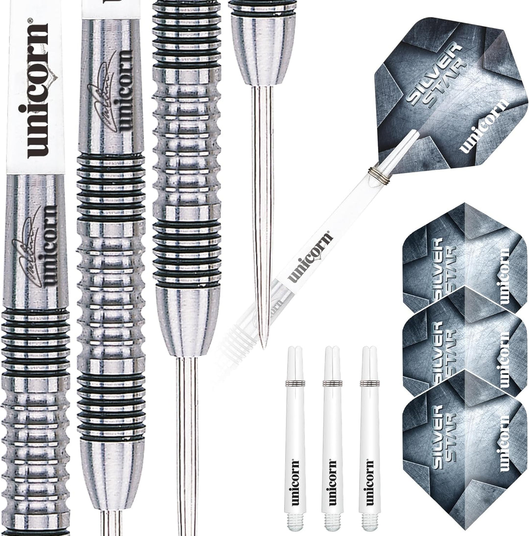 Unicorn Michael Smith, Silver Star Steel Dart 26 g Silber, 26 g Silber