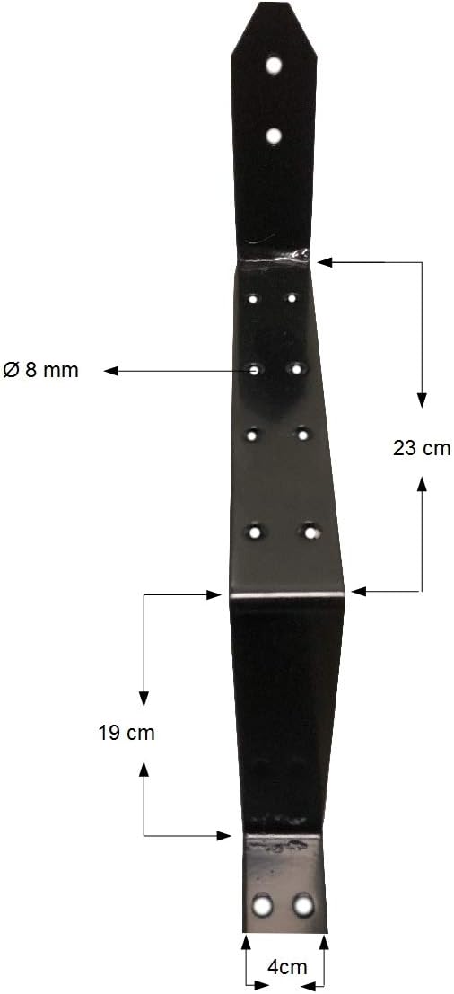 Srm-Design Stahl-Treppe Silber 9 stufig Verzinkt 167 cm