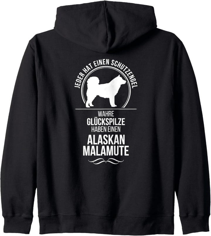 Alaskan Malamute Schutzengel Hund Hundespruch Hunde Kapuzenjacke